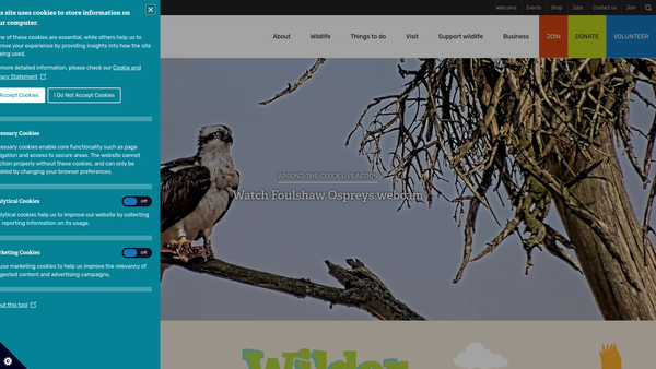 Screenshot of the Cumbria Wildlife Trust Ltd website