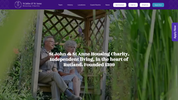 Screenshot of the The Hospital Of St John The Evangelist And Of St Anne In Okeham website