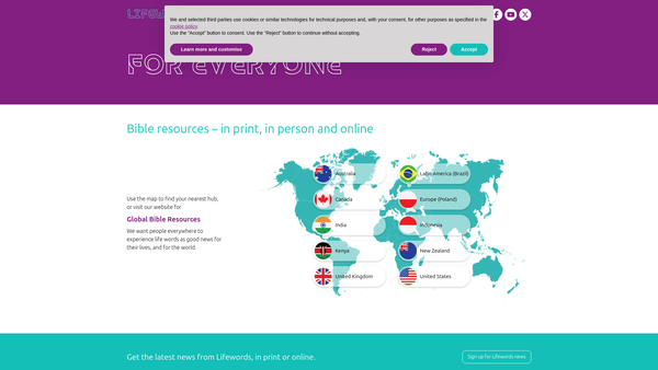 Screenshot of the Scripture Gift Mission (Incorporated) website
