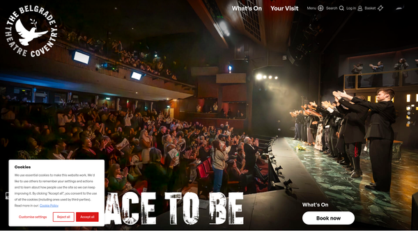 Screenshot of the Belgrade Theatre Trust (Coventry) Limited website