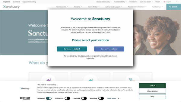 Screenshot of the The Spon Lane Trust Almshouses website
