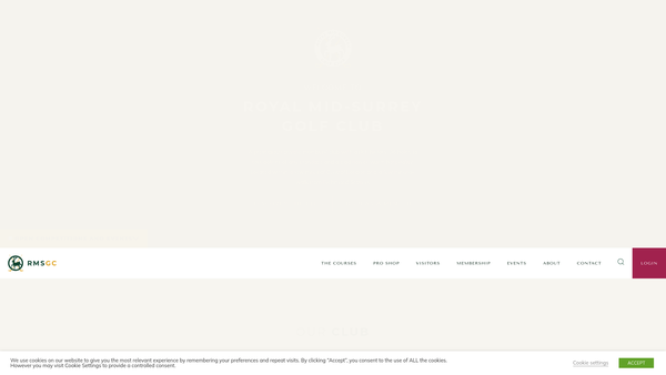 Screenshot of the The Royal Mid-Surrey Benevolent Fund website
