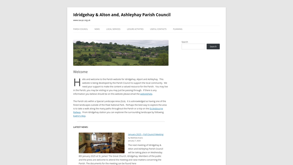 Screenshot of the Land Near Mount Pleasant Farm, Ireton Wood Idridgehay website
