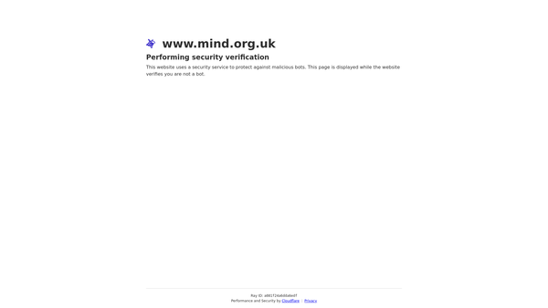Screenshot of the Mind (The National Association For Mental Health) website