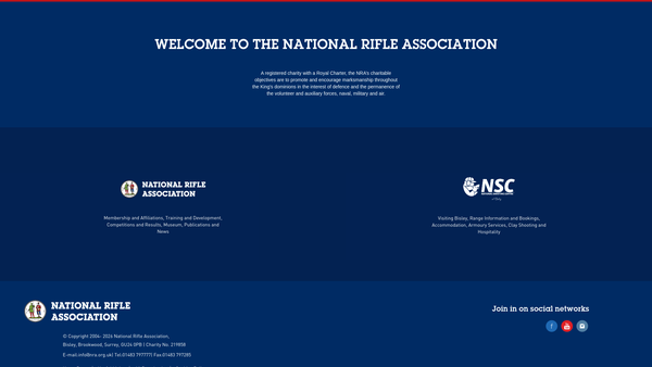 Screenshot of the National Rifle Association website