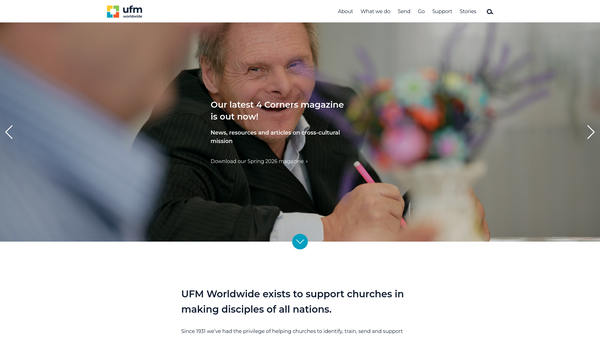 Screenshot of the Ufm Worldwide website