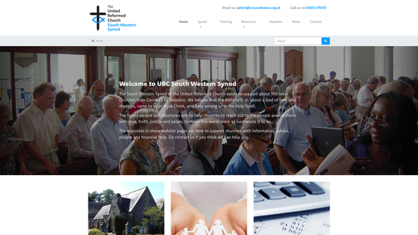 Screenshot of the Whitefield Tabernacle Charities website