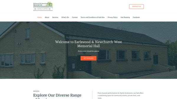 Screenshot of the The Earlswood And Newchurch West War Memorial Association website