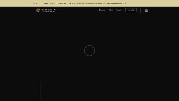 Screenshot of the Friends Of Winchester Cathedral website