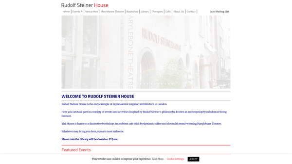 Screenshot of the Anthroposophical Association Limited website