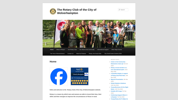 Screenshot of the Wolverhampton Rotary Club Charitable Trust website