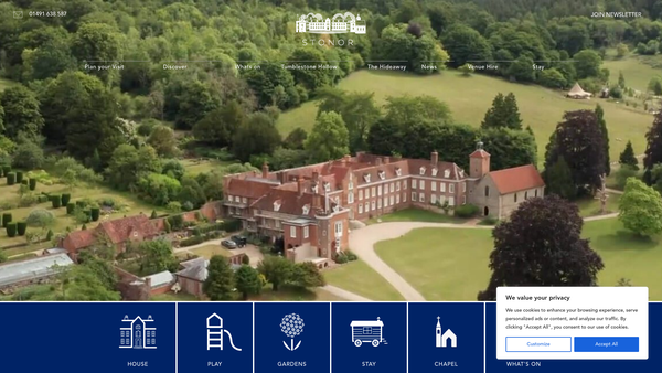 Screenshot of the The Stonor Foundation website
