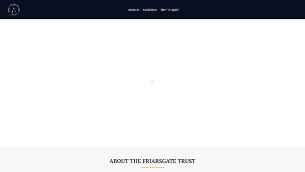 Screenshot of the Friarsgate Trust website