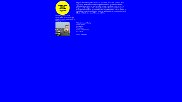 Screenshot of the The Valentine Poole Charity website