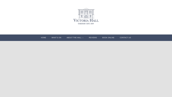 Screenshot of the The Victoria Hall website