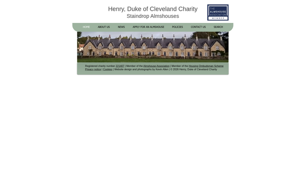 Screenshot of the Charity Of Henry, Duke Of Cleveland website