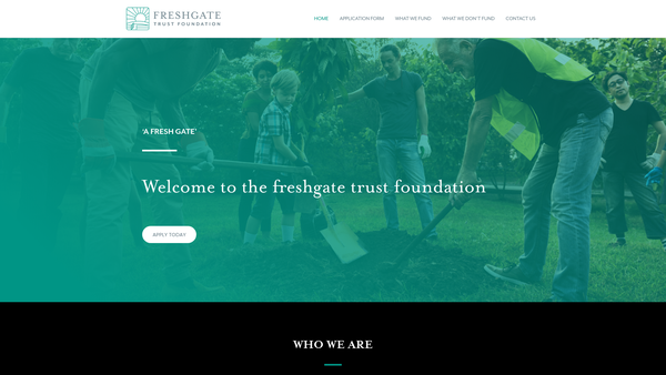 Screenshot of the The Freshgate Trust Foundation website