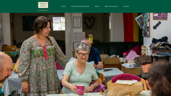 Screenshot of the The Frieda Scott Charitable Trust website