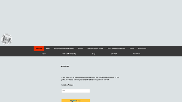 Screenshot of the Old Hastings Preservation Society Limited website