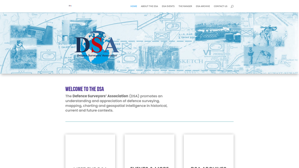 Screenshot of the Defence Surveyors' Association website