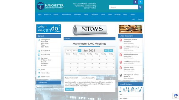 Screenshot of the Manchester Local Medical Committee Compassionate Fund website