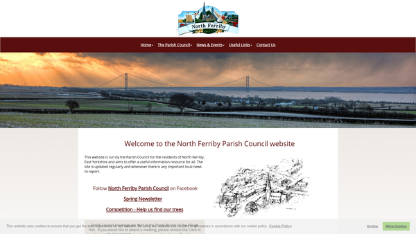 Screenshot of the Anne Turner Memorial Allotments website