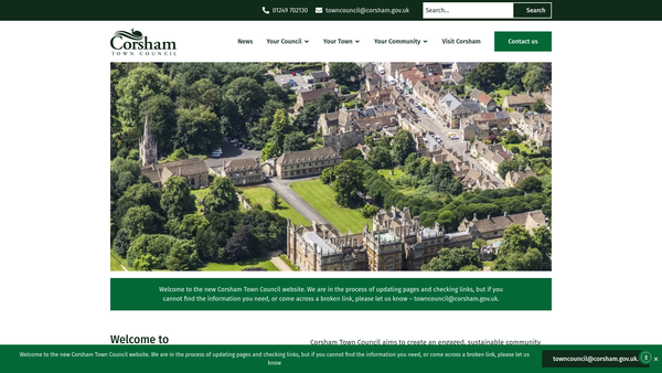 Screenshot of the The Methuen Hall (Or Town Hall) website