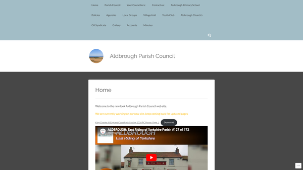 Screenshot of the Aldbrough Poor Fields website