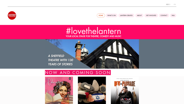 Screenshot of the Dilys Guite Players Limited website