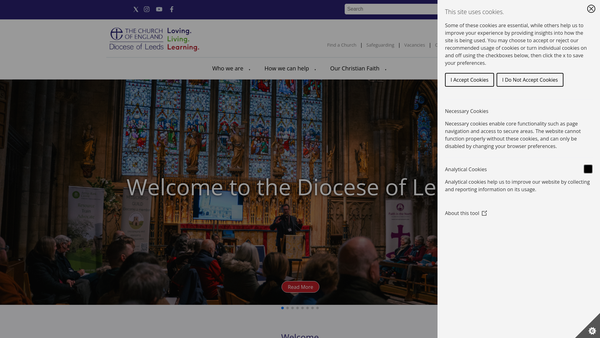 Screenshot of the Wakefield Diocesan Family And Social Welfare Council website