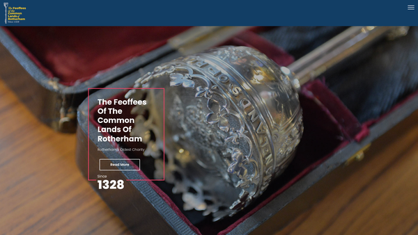 Screenshot of the The Common Lands Of Rotherham Charity website