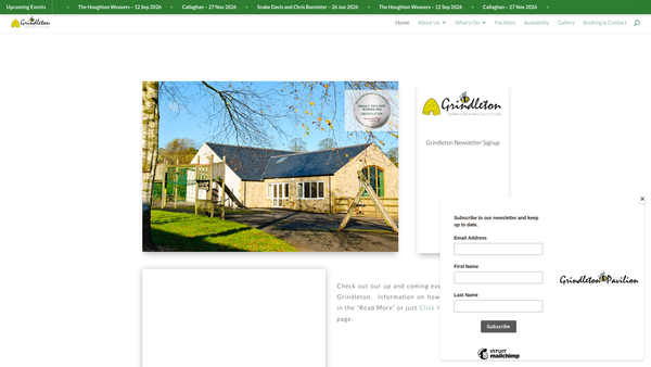 Screenshot of the Grindleton Recreation Ground Charity website