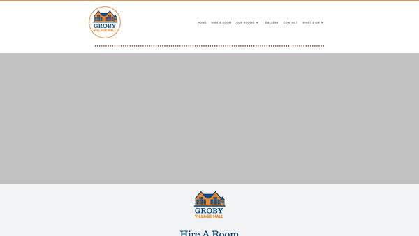 Screenshot of the Groby Village Hall website