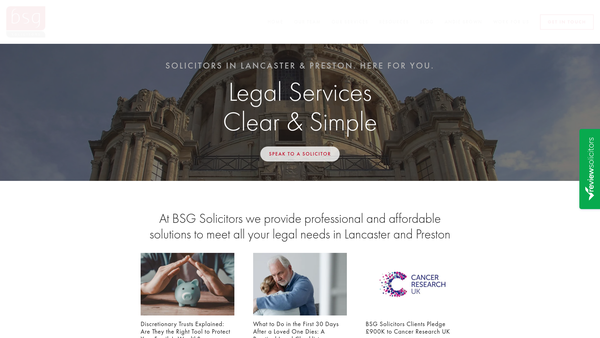 Screenshot of the Matthew And Mary Simpson Annuities Trust website