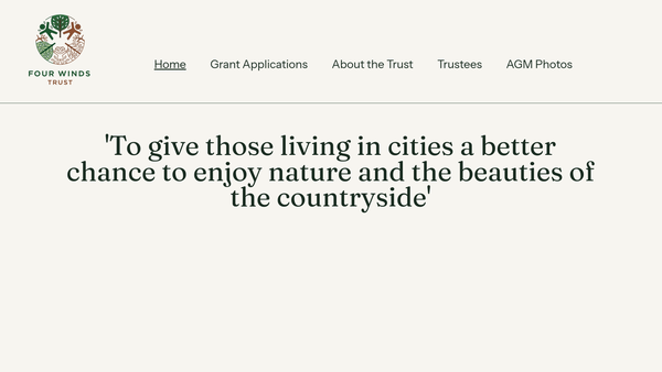 Screenshot of the Four Winds Trust website