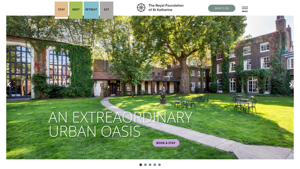 Screenshot of the The Royal Foundation Of St Katharine website