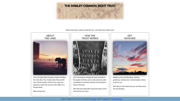 Screenshot of the Common Right Trust website