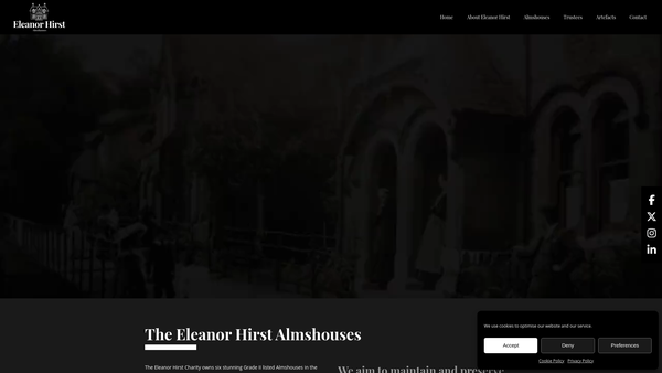 Screenshot of the Eleanor Hirst website