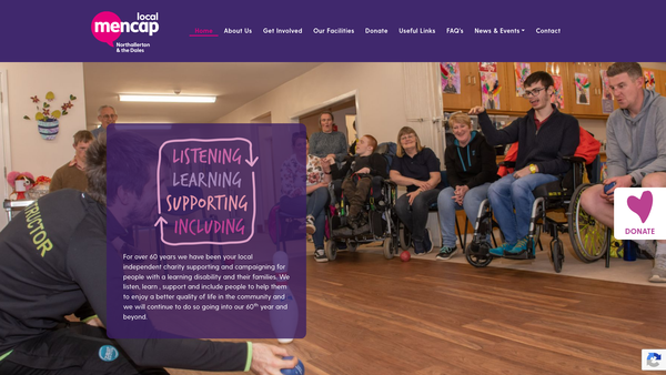 Screenshot of the Northallerton And The Dales Mencap Society website