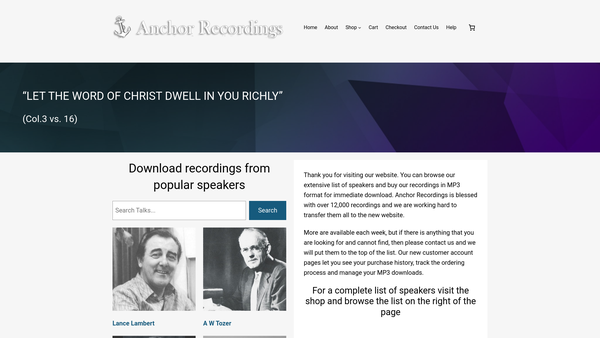 Screenshot of the David Pawson Publishing Limited website