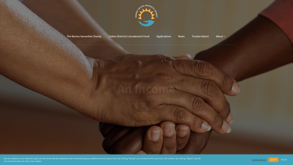 Screenshot of the The Cotton Districts Convalescent Fund And The Barnes Samaritan Charity website