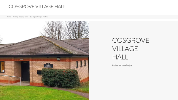 Screenshot of the The Village Hall (Known As The Victory Club And Hall) (Cosgrove) website