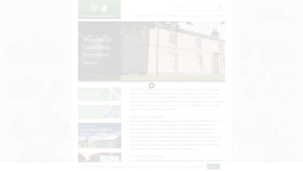 Screenshot of the Wentworth Almshouses website