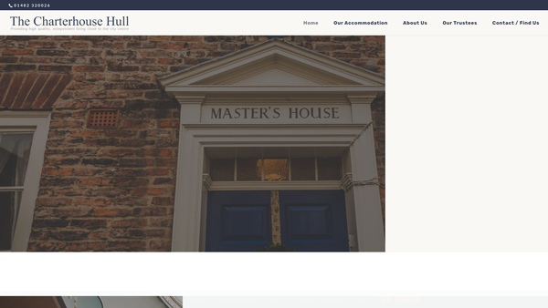 Screenshot of the The Charterhouse website