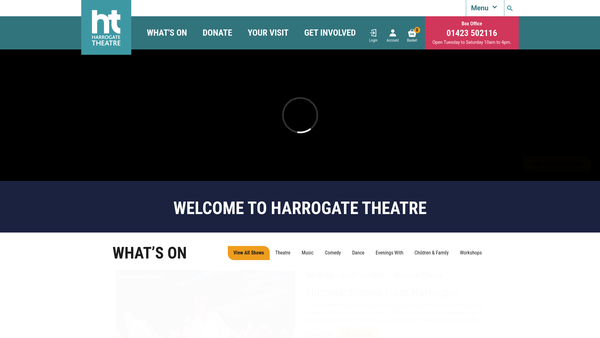 Screenshot of the Harrogate (White Rose) Theatre Trust Ltd website