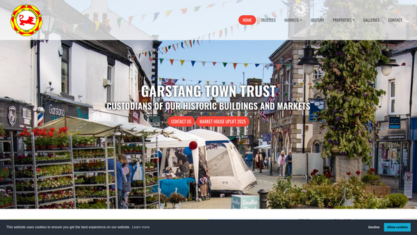 Screenshot of the Garstang Town Trust website