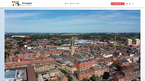 Screenshot of the Prosper Wakefield District Ltd website