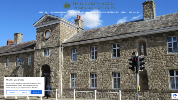 Screenshot of the The Sevenoaks Almshouse Charity website