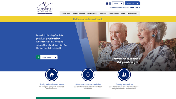 Screenshot of the Stuart Court Memorial Charity website