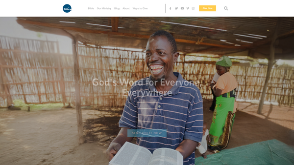 Screenshot of the Biblica Europe Ministries Trust website